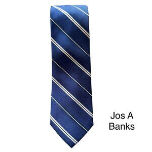 Jos A Bank Heritage Collection Blue Striped Silk Tie 3" Width 58" Length Classic